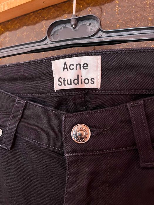 Acne Studios Row Black Мъжки Дизайнерски Дънки