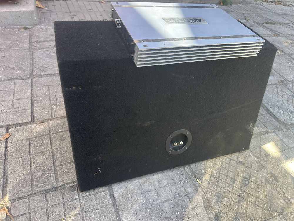 Бас каса Clarion 500rms с моноблок signum