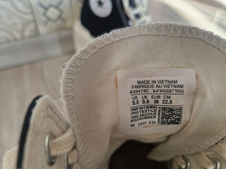 Кецове Chuck 70 De Luxe, На платформа, Черен, 36 EU