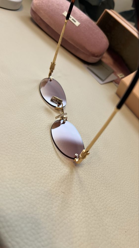 Miu Miu smua54s ochelari de soare noi rimless lentile rame