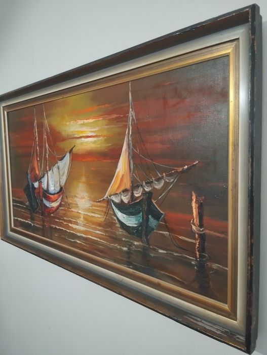 Картина масло,морска тематика