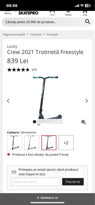 Trotineta freestyle lucky crew