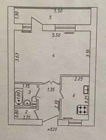 Продаётся квартира 1/4/4- 42 м2 на Себзаре метро Г.Гуляма без ремонта