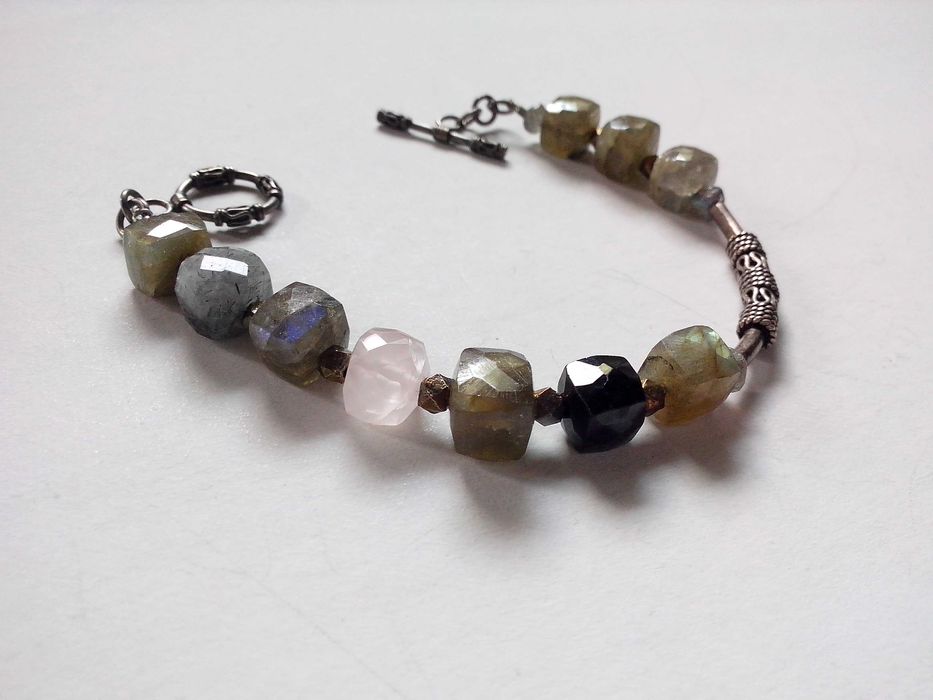 bratara argint si pietre semipretioase naturale India,boho chic