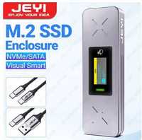 Rack SSD cu display digital JEYI i9X M.2 NVMe SATA Protocol Dual