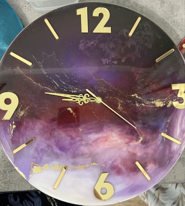 Картины и часы со смолой, ручная работа