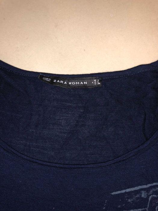Tricou bumbac Zara Woman, nou, mar. L