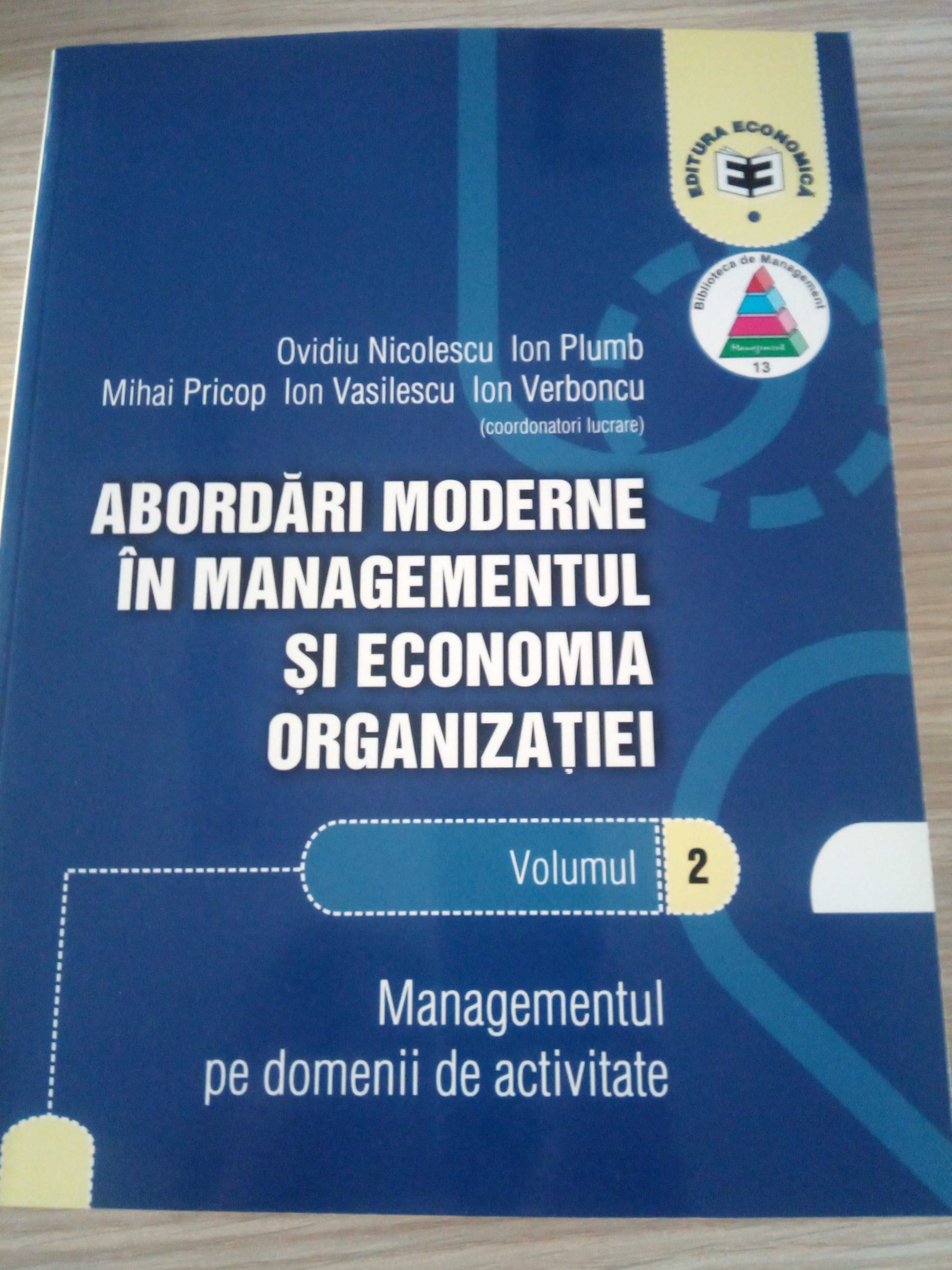 Anticariat "Abordări moderne în managementul și economia organizatiei"