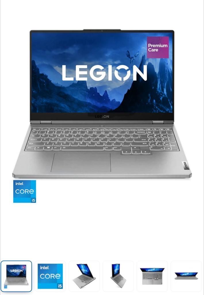 Laptop Gaming Lenovo Legion 5 15IAH7 cu procesor Intel® Core™ i5-12500