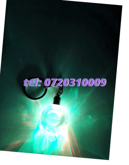 Promo Breloc Din Sticla Led 6 Culori Volvo