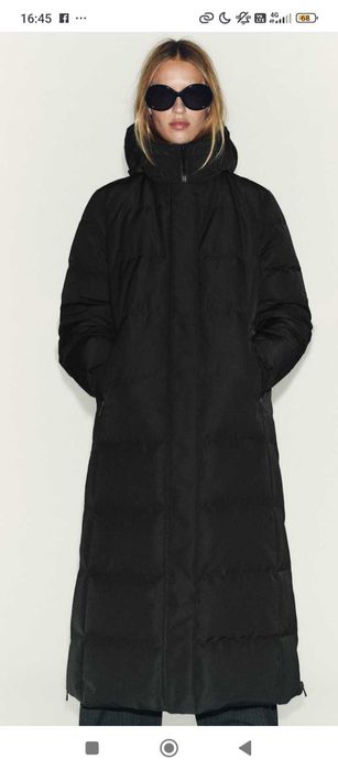 Дамска зимна дълга топла пухенка Зара