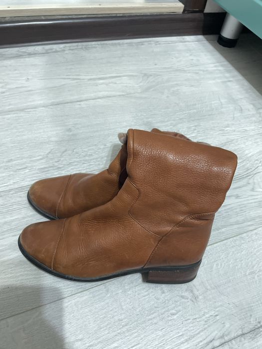 Кожаный сапог,натуральная кожа осений