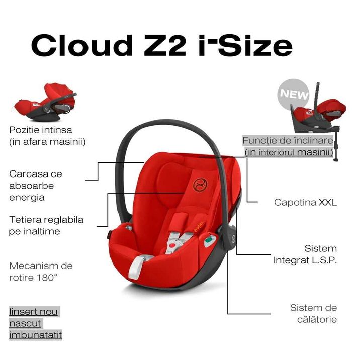 Scoica auto pentru copii Cybex Platinum - Cloud Z i-Size 0-24 luni