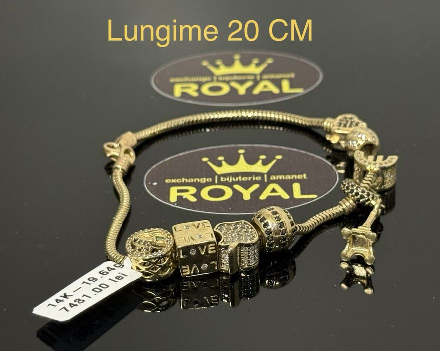 Bijuteria ROYAL : Bratara AUR 14K Charmuri / 19.64 GR