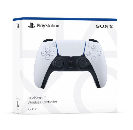 Безжичен контролер Sony PlayStation 5 DualSense (PS5), цвят: бяло