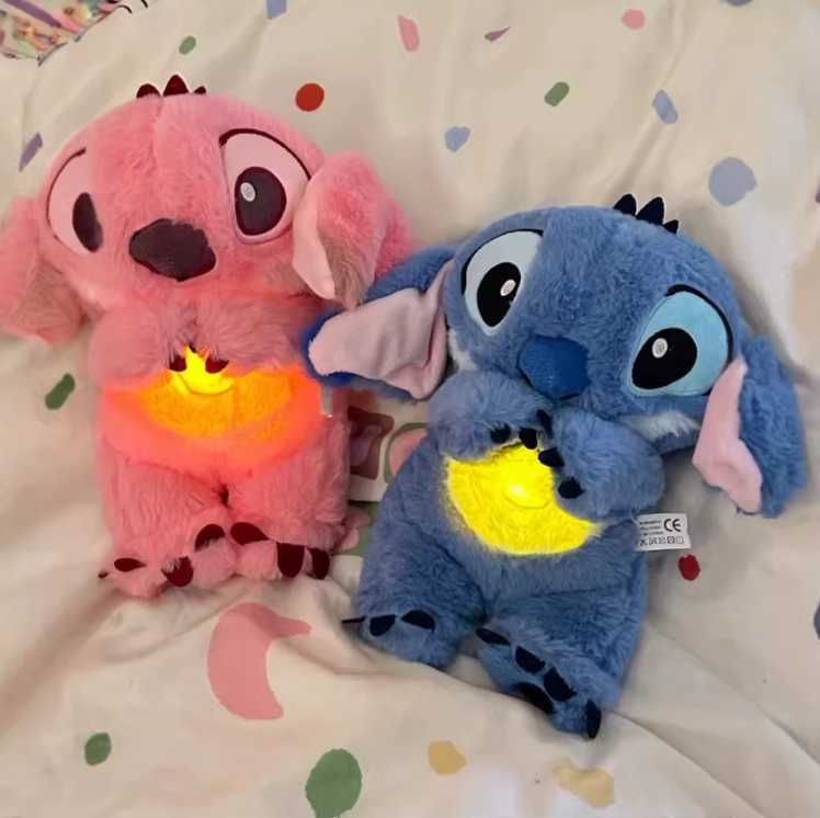 Плюшена Дишаща играчка Стич със светлина, Плюшена играчка Стич, 30см