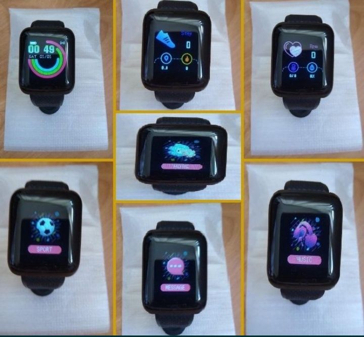 SmartWatch model B19 -Unisex / negru -functii tip bratara fitness -UK
