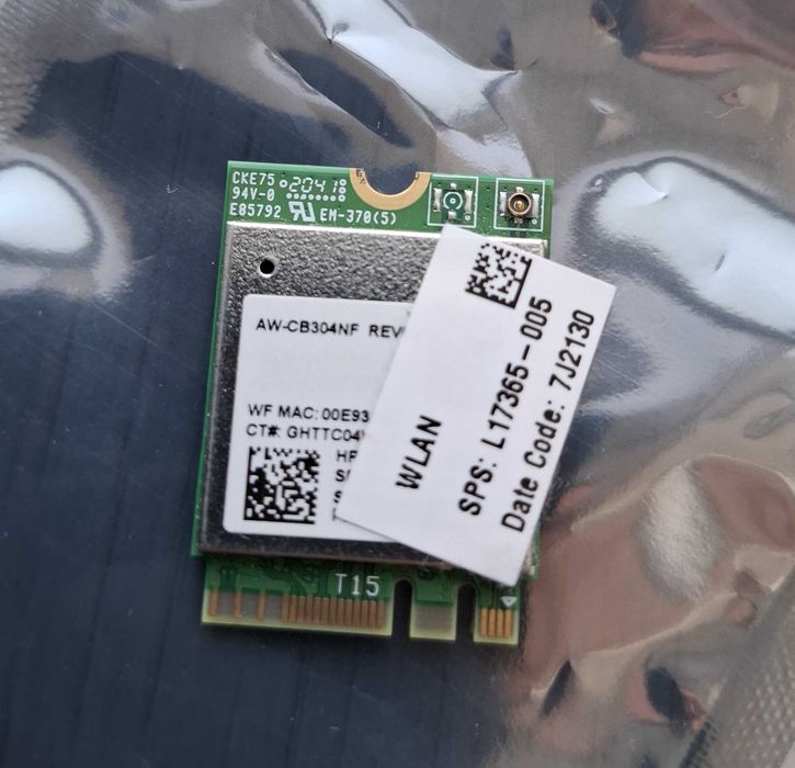 Placa WIFI SH HP 915620-002 Realtek RTL8821CE 802.11 ac 1×1
