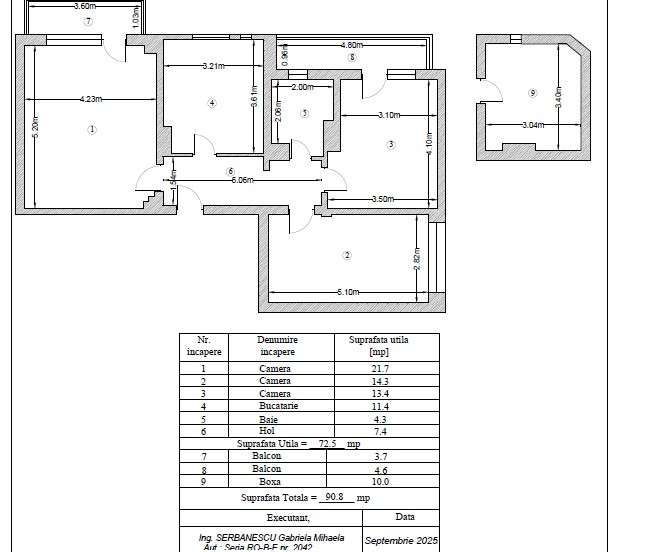 !!!Direct Proprietar | Apartament 3 camere | Oras Pantelimon | Spatios