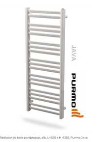 Radiator decorativ pentru baie, Purmo Java, 500x1336 alb