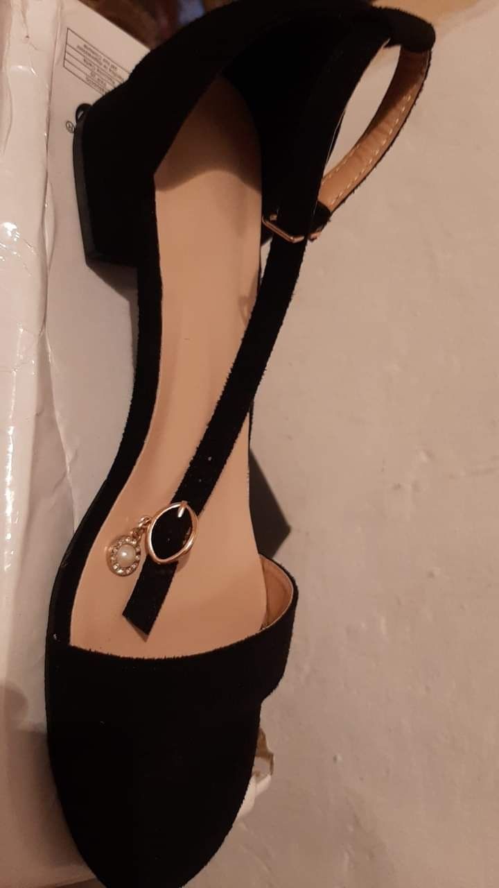 Sandale cu curea la gleznă cu decor de perle artificiale pentru femei,
