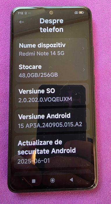 Redmi Note 14 5g cu folie și husă ca nou