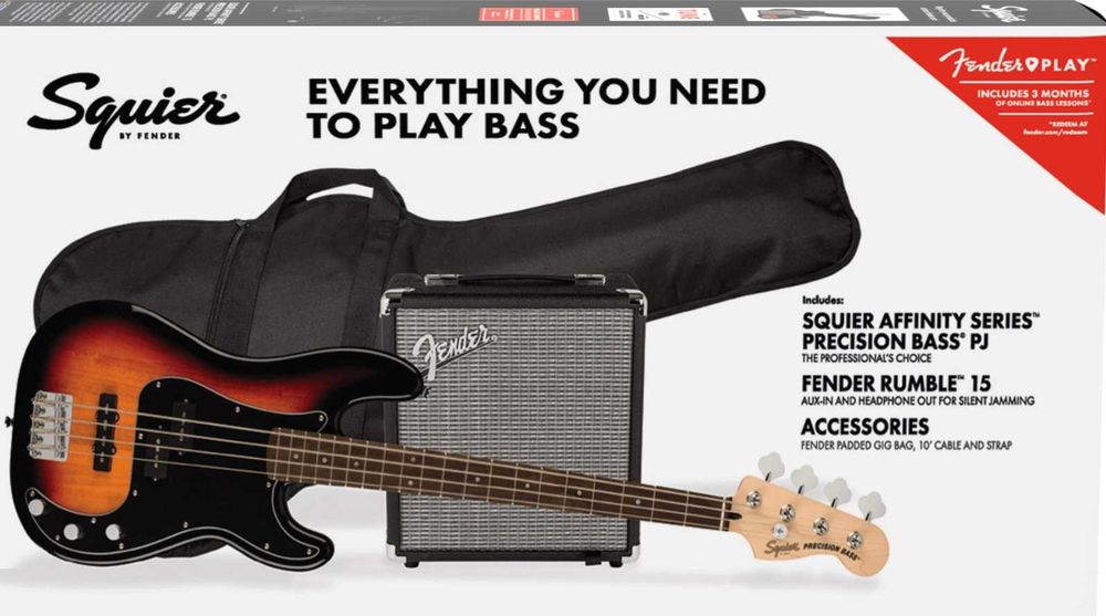 Set chitara p precision bas electric Squier pj combo amplificator