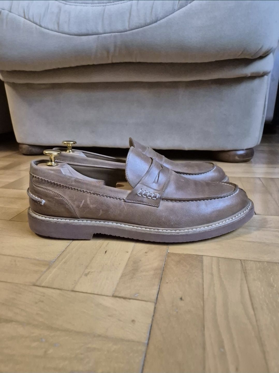 Pantofi / Mocasini Griffi's, Piele naturală + Vibram - 43,5 / 44