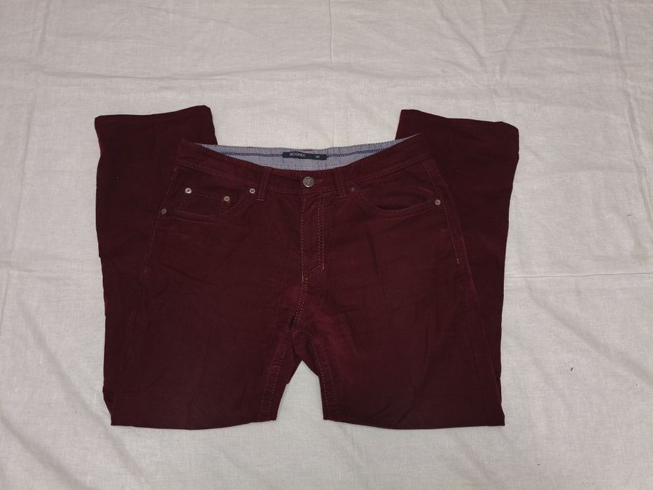 Pantaloni Bogner Comfort Fit mărime 5/M/L bărbați casual velură grena