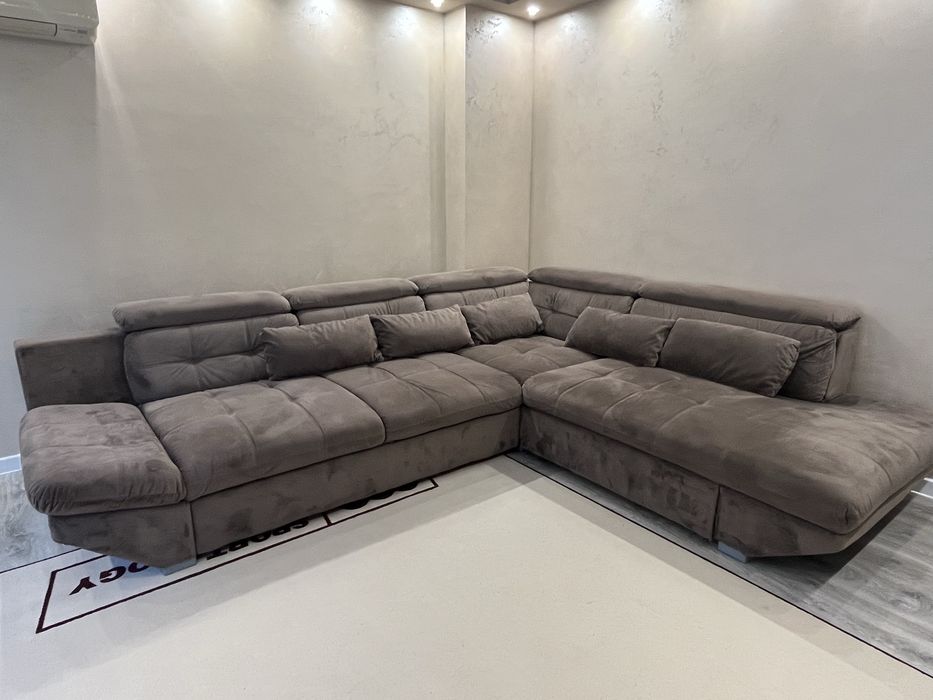 Ъглова холна гарнитура с ляв подлакътник и функция сън 233/311/80см