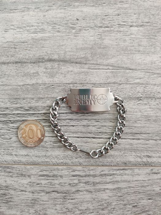Металлический хип хоп браслет на цепи мерч public enemy