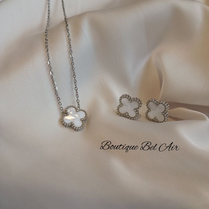 Van Cleef детелини, комплект колие и обеци