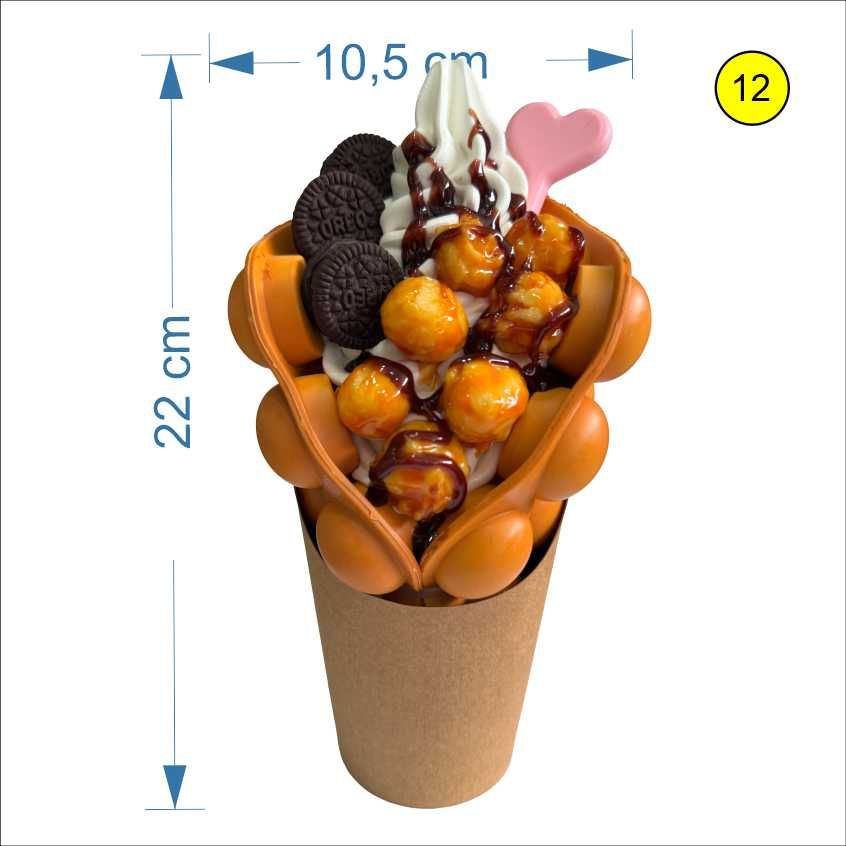 Изкуствен Bubble Waffle – Силиконов манекен за витрина | Don Gelato