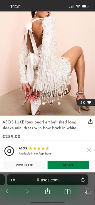 Rochie Asos cu margele si strasuri