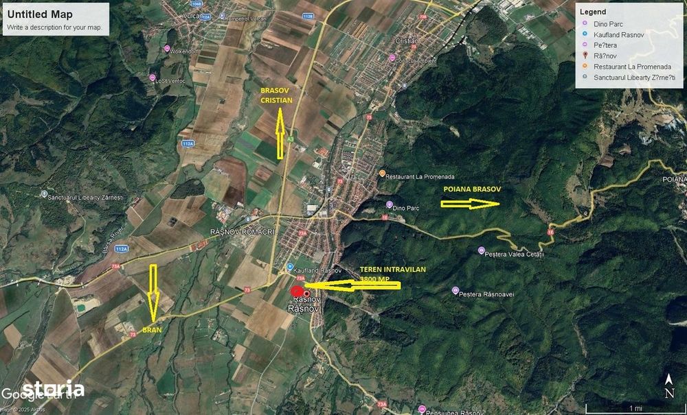 Teren intravilan superb Râșnov zona Kaufland