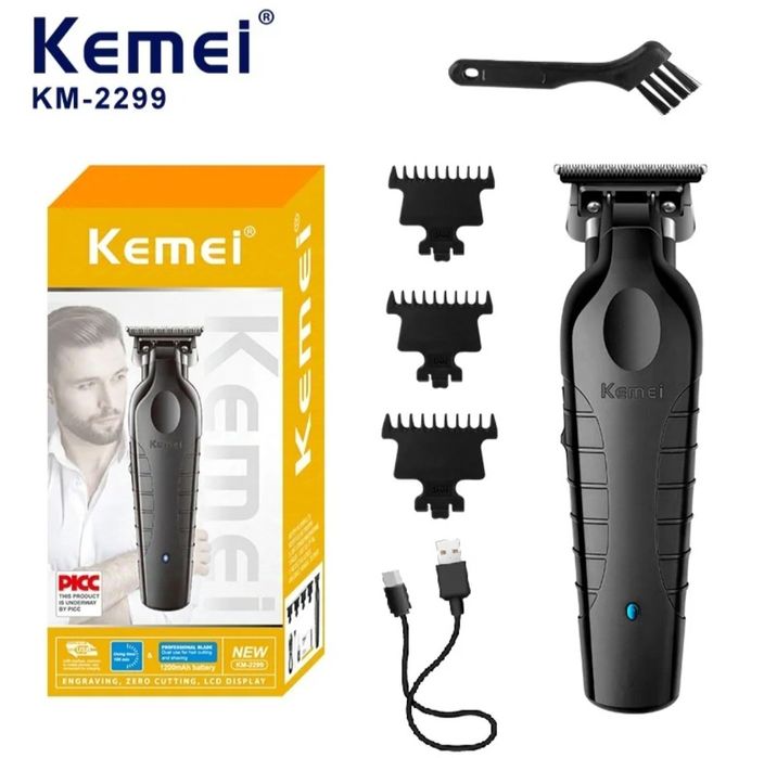 Aparat de tuns 0mm Kemei 2299, 3 gratare, Nou