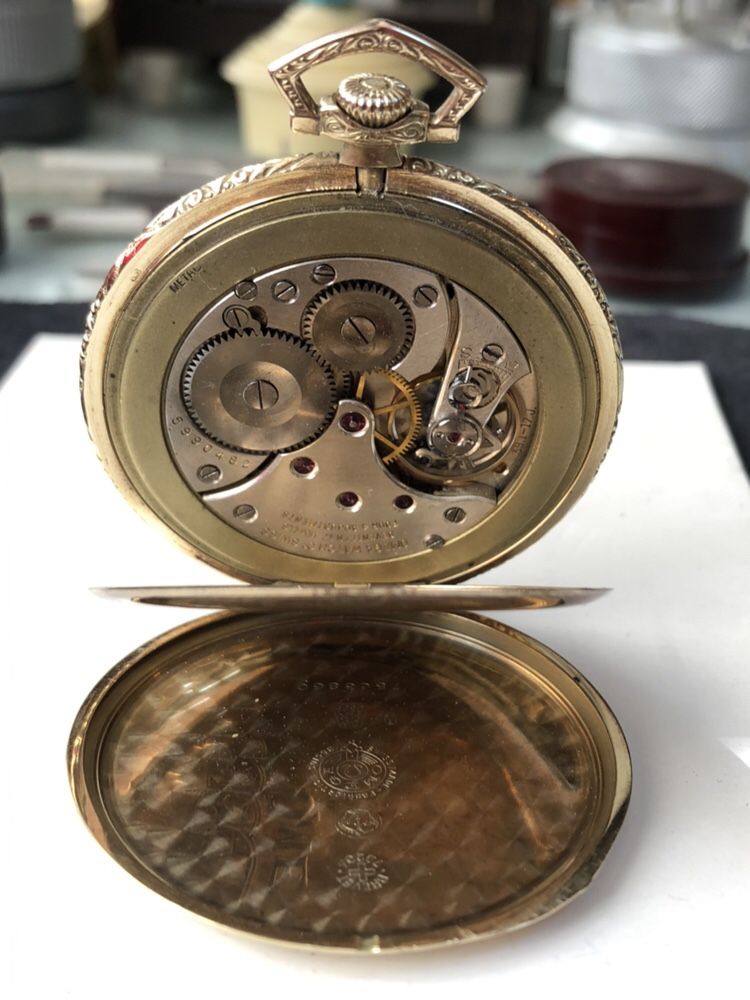 Vând ceas Omega de buzunar din aur de 14k