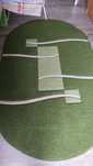 covor oval verde 2m  x 1,25 m