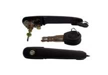 Set manere exterioare Seat Alhambra, 1910, Ford Galaxy, 192006, Vw Polo 192001; Sharan, 192010; Caddy Ii, 192004, Tija - 56 Mm, fata, stanga=dreapta, negru / texturt; doua manere usi; cu 2 butuc cheie,