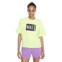 Дамска тениска Nike Wash Tee Oversized Lime - размер XS