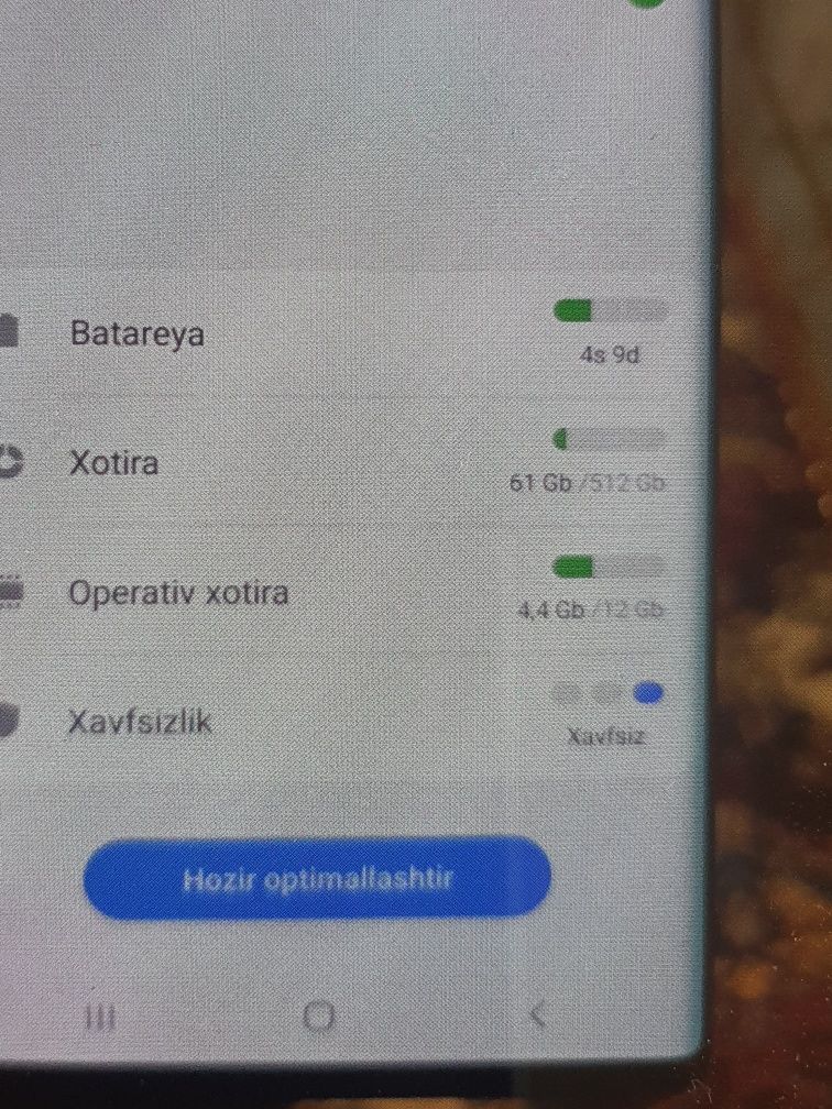 Samsung not 10 5g 12/512 gp dapilatili telfon kerak