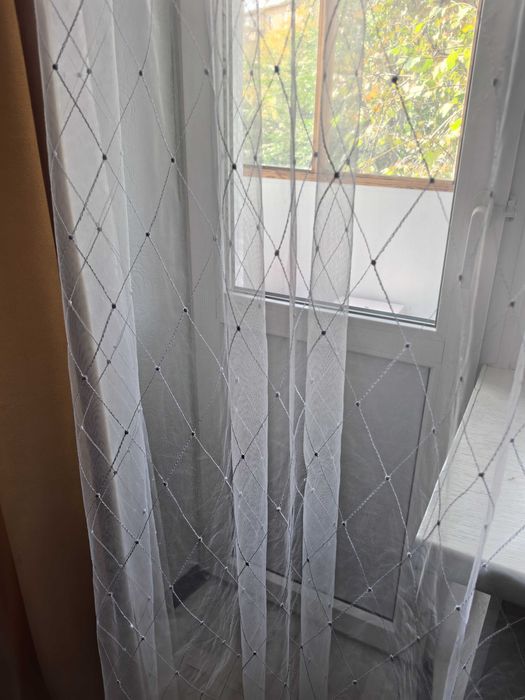Тюль  ромбик в гостиную