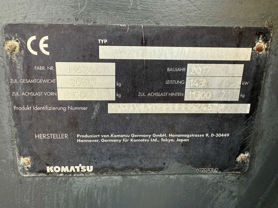 Vola Incarcator Frontal Komatsu WA380-7, 2017, 7.491 ore