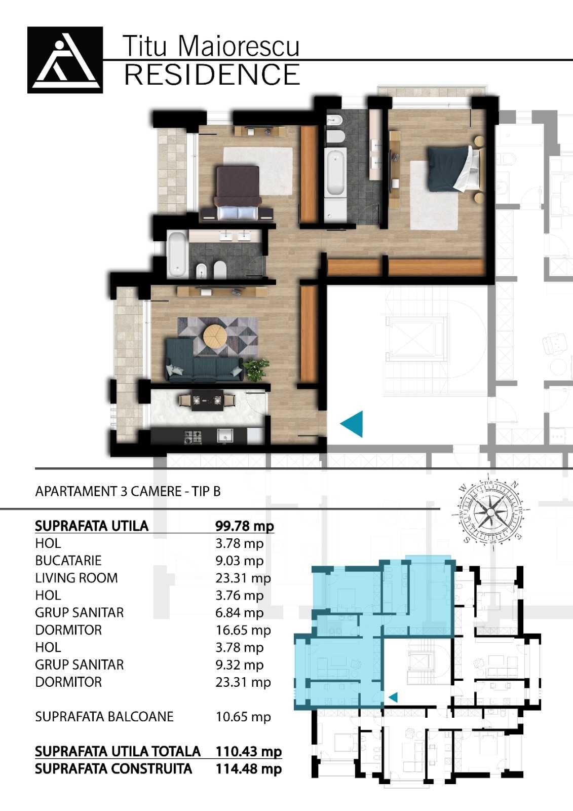 Titu Maiorescu Residence (Zona Complex) Apartamente cu 2 si 3 camere