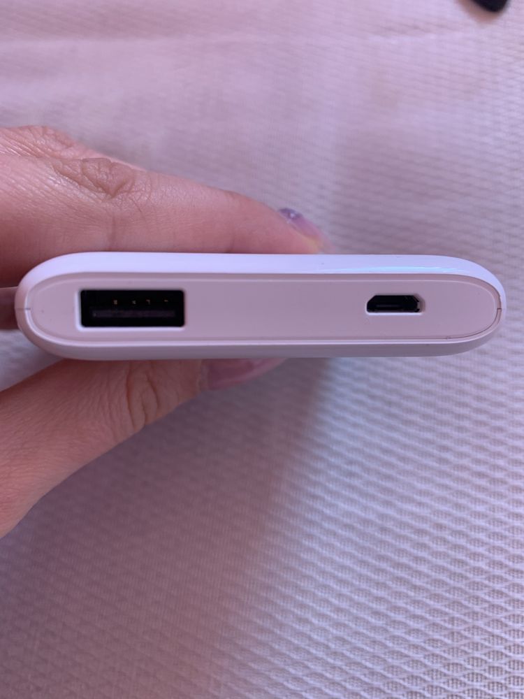Портативна батерия Hama - Slim 5HD, 5000 mAh, бяла