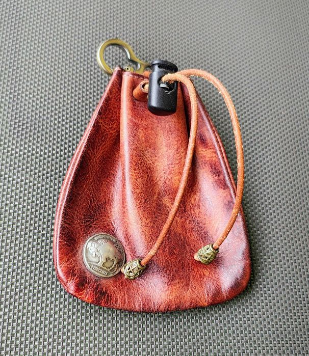 Punguță portofel portmoneu din piele pentru mărunțiș și pentru chei