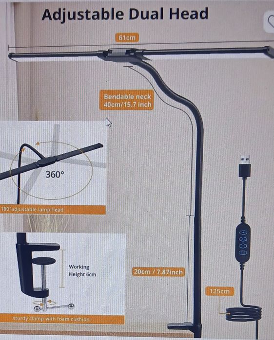 Lampa de birou LED 5 culori