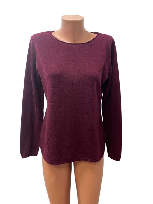 BLUE MOTION размер М дамски кашмирен пуловер 100% КАШМИР Бургунди