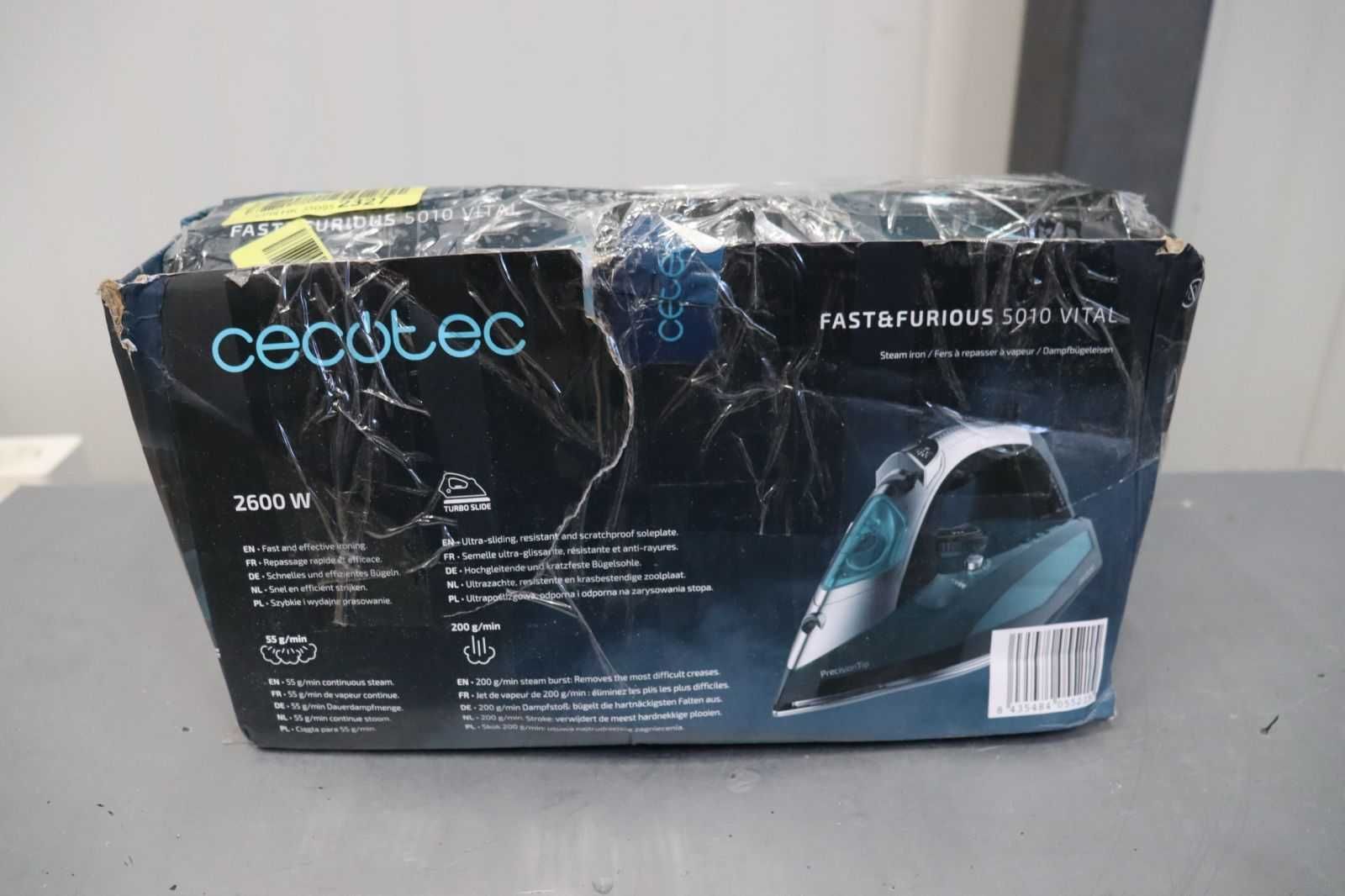 Парна ютия Cecotec Fast&Furious 5010 Vital 2600W, 55 г/мин