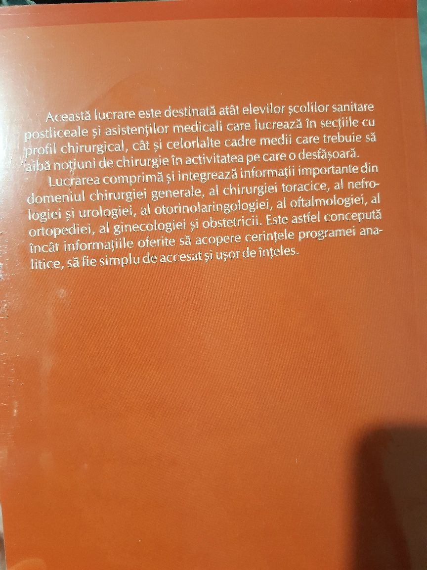 Manual de specialitati chirurgicale pentru scolile sanitare